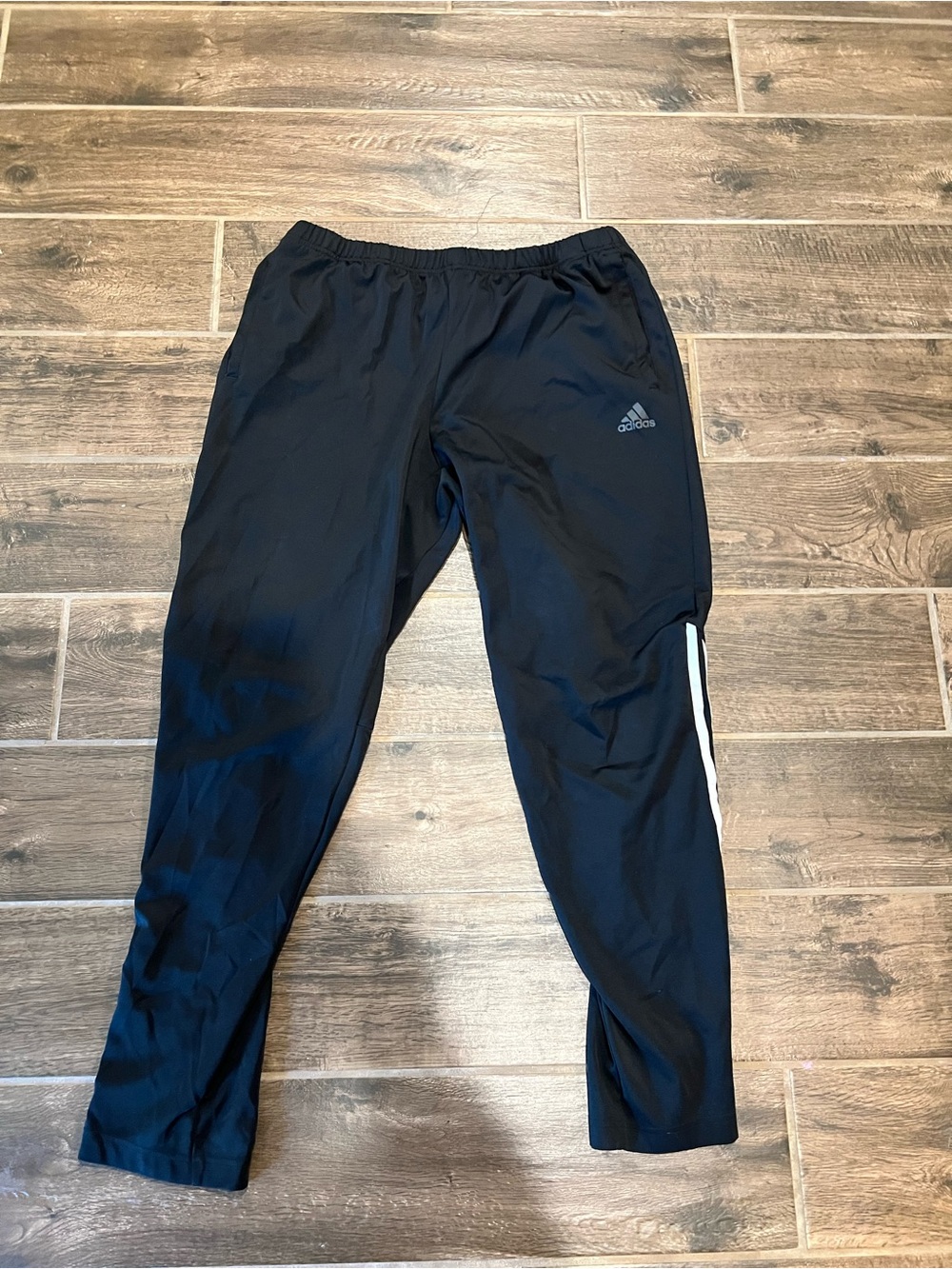 adidas Black Men’s Track Joggers with Side Stripe